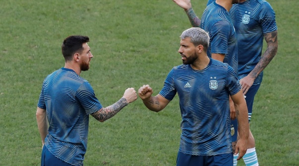 Messi y el Kun Agüero