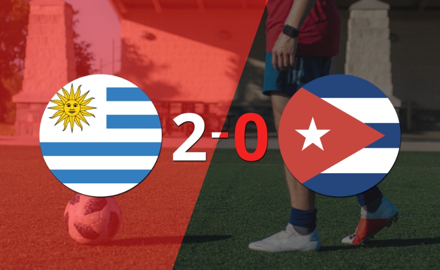 Con dos goles, Uruguay se impuso a Cuba en el estadio Centenario