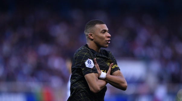 El festejo de Kylian Mbappé