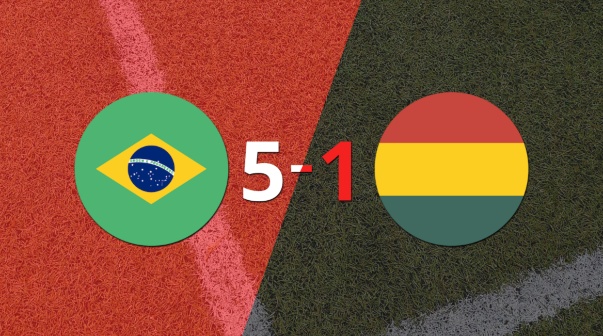 Goleada de Brasil a Bolivia con doblete de Rodrygo incluído