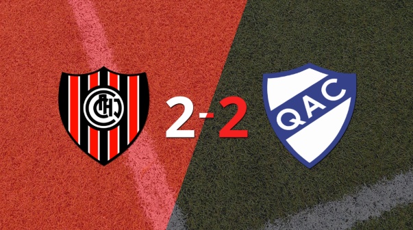 En un emocionante partido, Chacarita y Quilmes empataron 2-2