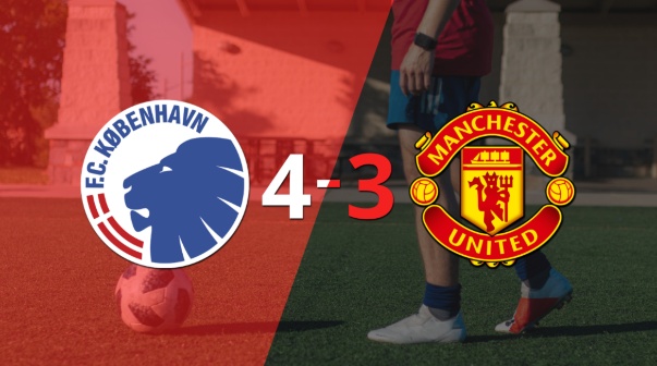 Rasmus Hojlund marcó un doblete pero Manchester United perdió con FC Copenhague