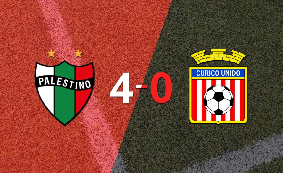 Goleada de Palestino a Curicó Unido con doblete de Maximiliano Salas incluído