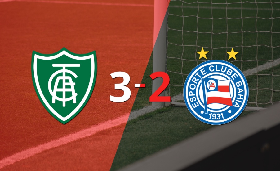 Renato Marques marca un doblete en la victoria 3-2 de América-MG ante Bahia