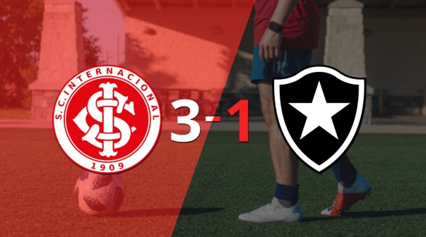 Internacional superó por 3-1 a Botafogo como local