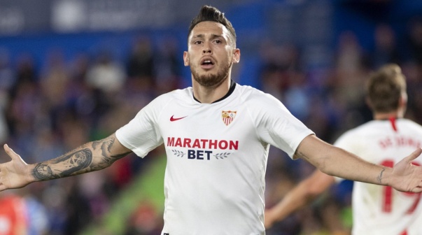 Lucas Ocampos en el Sevilla.