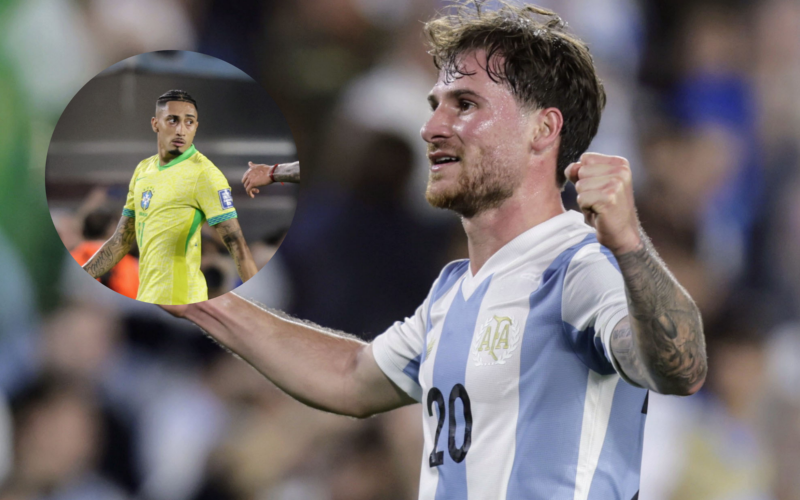 Mac Allister no dio vueltas y sentenció a Raphinha post Argentina - Brasil&nbsp;
