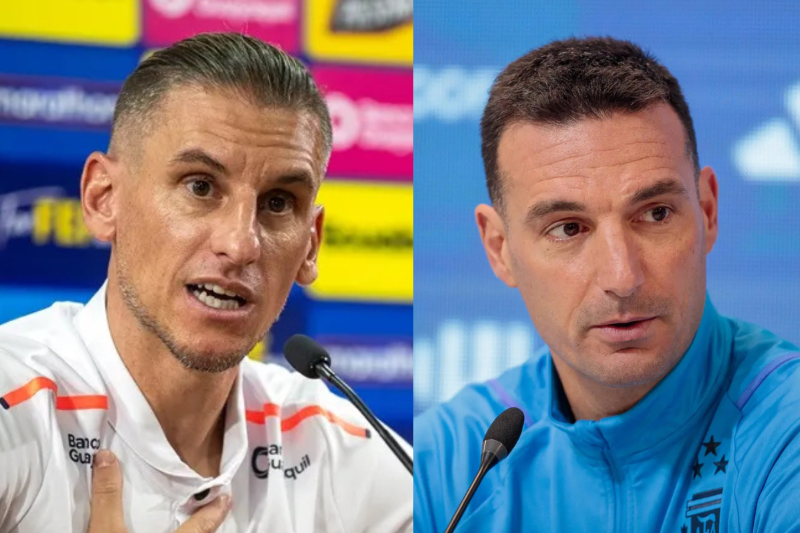 &nbsp;Scaloni le apuntó a Beccacece tras la derrota de Argentina