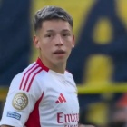 El palito de Prestianni para Vinícius y Mbappé tras la polémica: 
