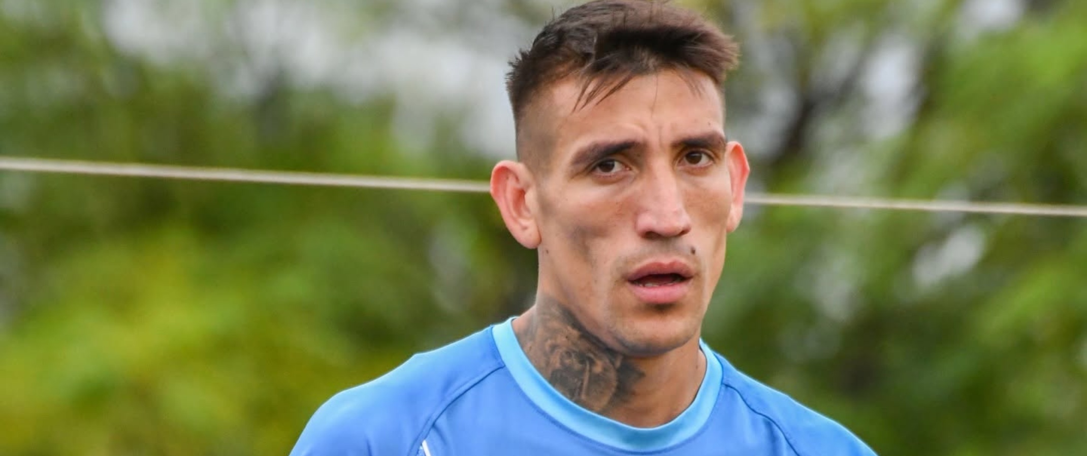 Ricardo Centurión en un entrenamiento con Racing de Córdoba