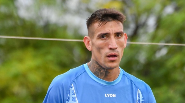 Ricardo Centurión en un entrenamiento con Racing de Córdoba