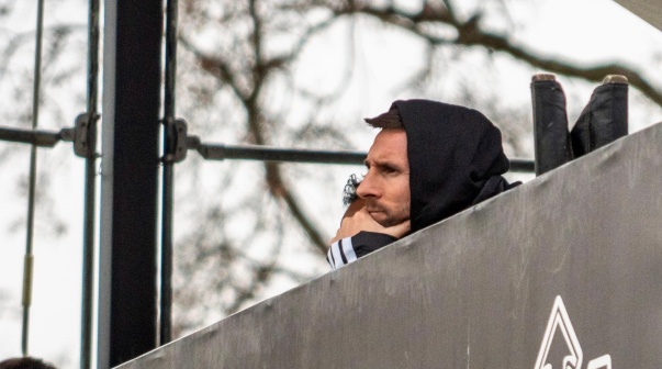 Messi en el partido de Leones FC.