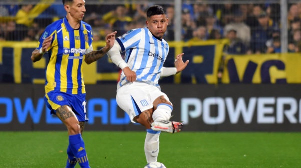 Marcos Rojo y Angel Di Maria. Rosario Central vs Racing. Fecha 2 Torneo Clausura Liga Profesional.